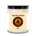 4oz Clear Jar Candle | 2.25"x1.5" White Label | Black Lid